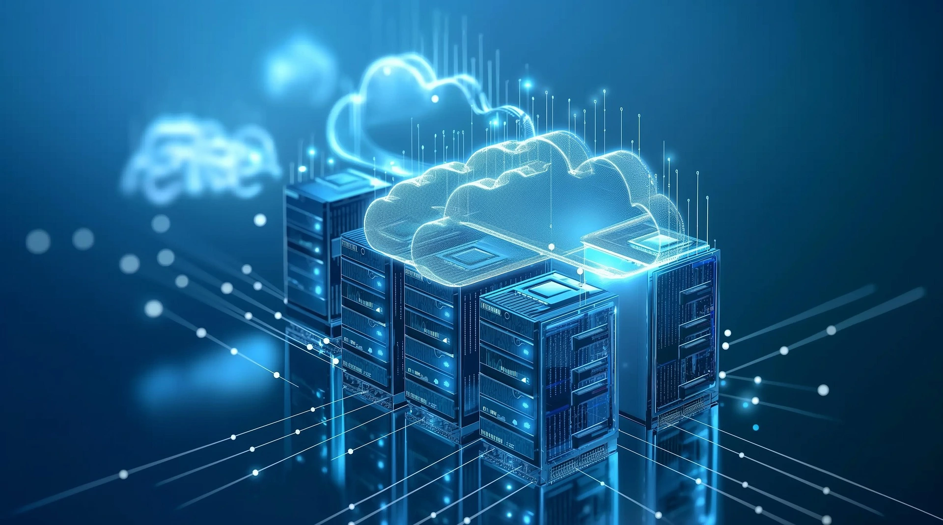 Google Cloud Storage illustration showing cloud and data storage for developers and IT professionals